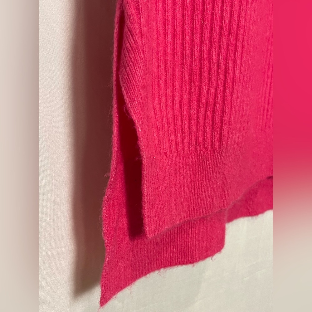 Athleta Merino Extra Fine Wool Blend Ribbed Sweater w. Boat neck - Pink - XL - Picture 10 of 16